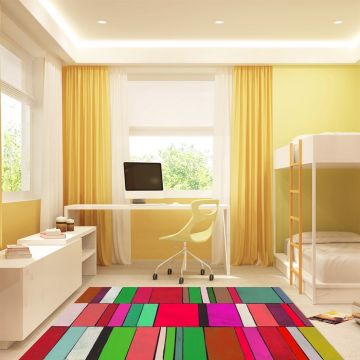 Tappeto camera da letto Colorful