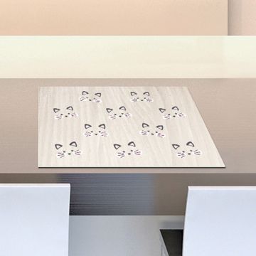 Coppia Tovagliette Set Americana Cat Faces