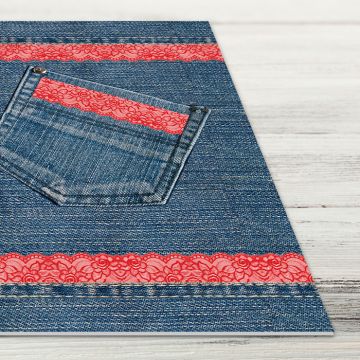 Coppia Tovagliette Set Americana Pocket Jeans
